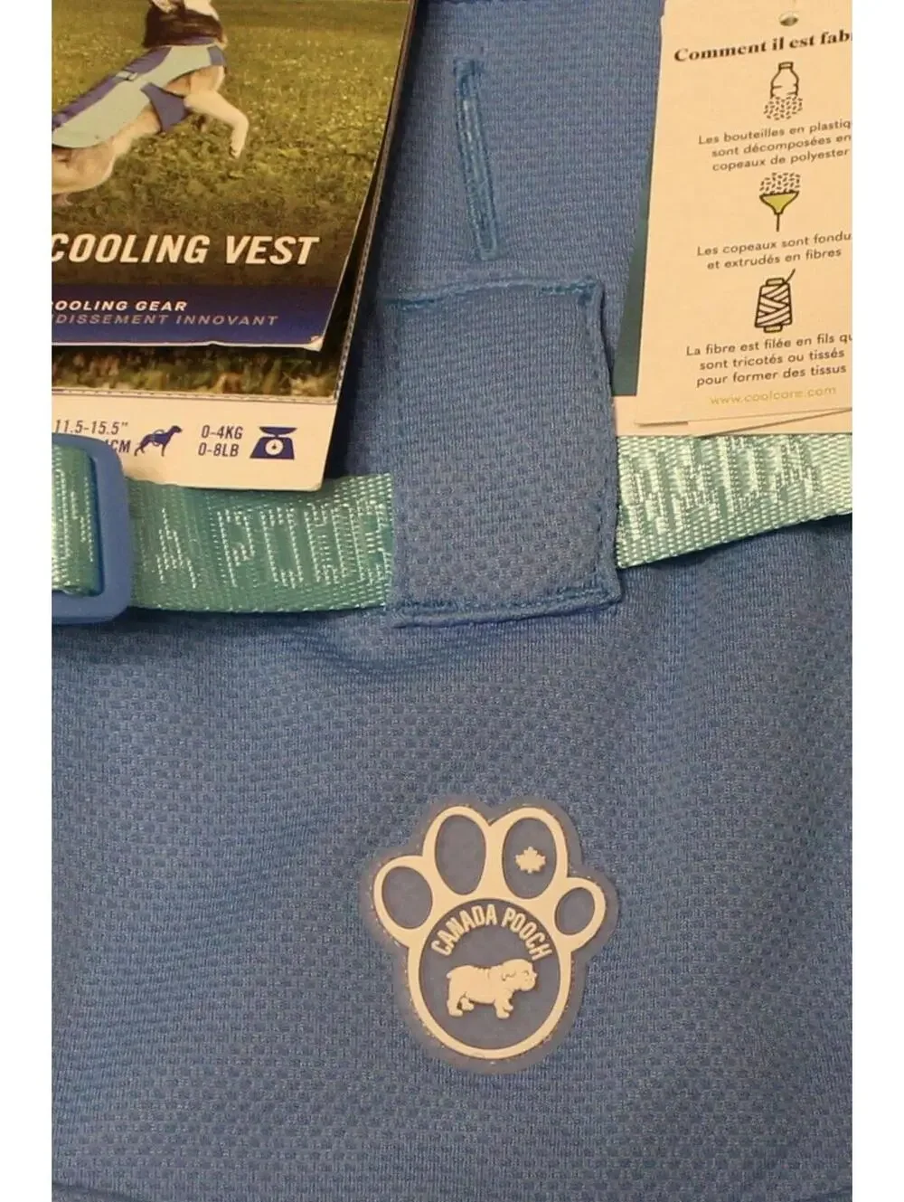 NEW Canada Pooch Blue Max‎ Chill Cooling Vest w/ Coolcore Dog Size X-Small